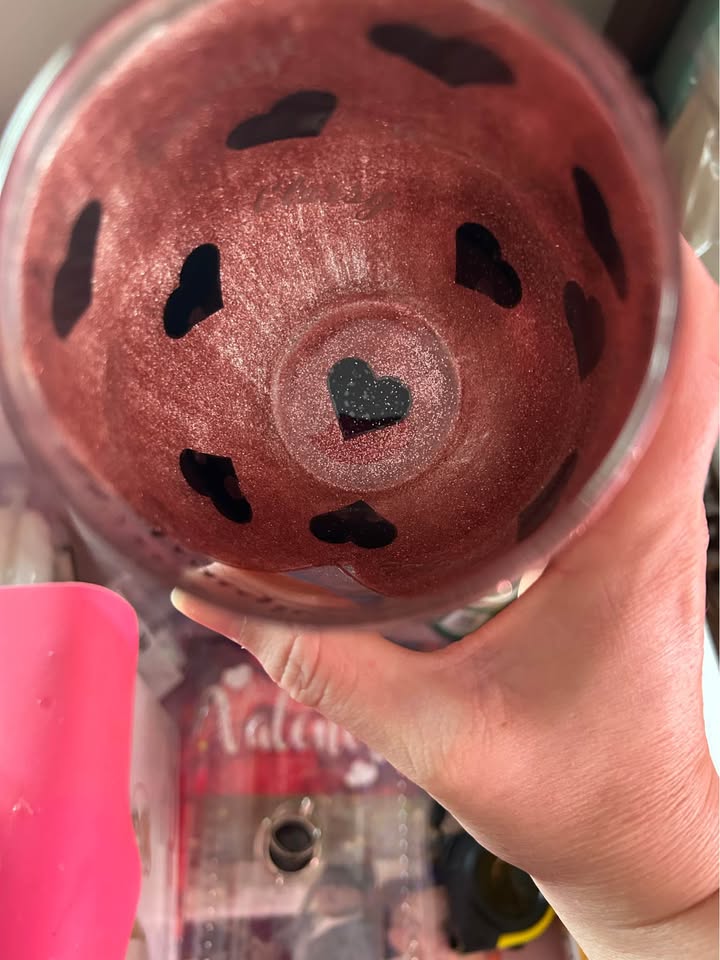 WINE A LITTLE LAUGH ALOT ROSE GOLD GLITTER